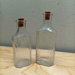 Vintage Medicine Bottles With Cork Stoppers